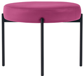 PAPERFLOW Banc GAIA, rond, habillage similicuir, lilas