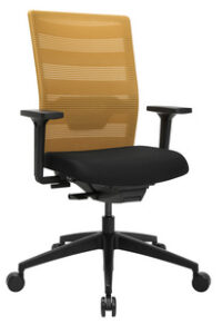 Topstar Chaise de bureau pivotante "Airwork", noir/ocre