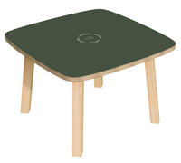 PAPERFLOW Table d'appoint WOODY, en bois massif, vert