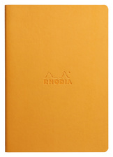 RHODIA Carnet piqûre textile RHODIARAMA, A5, ligné, orange