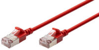 DIGITUS Câble de brassage Slim, cat. 6A, F/FTP, 1,0 m, rouge