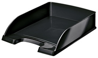 LEITZ Corbeille à courrier Plus WOW, A4, polystyrène, noir