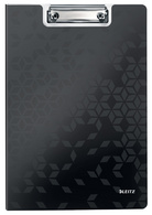 LEITZ Porte-bloc à rabat WOW, A4, polyfoam, noir métallisé