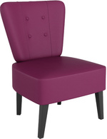 PAPERFLOW Fauteuil visiteur Brighton, simili cuir, lilas