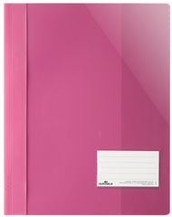 DURABLE Chemise à lamelle extra large, A4+, PVC, rose foncé