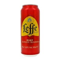 LEFFE CANETTE BIERE RUBY FRUITS ROUGES ET BOIS DE ROSE 500ML