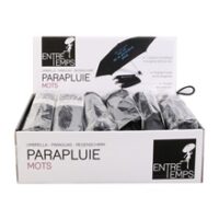 ENTRE TEMPS PARAPLUIE COMPACT MOTS AVEC ETUI