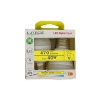 LUTECE AMPOULE LED SPHERIQUE E27 4,5W 3000K x2