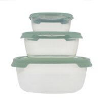 UNICO BOITES CARREES PLASTIQUE 3PCS (0.4L/1L/2L)