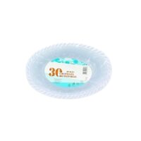 COUPELLES OVALES BLANCHES EN PLASTIQUE REUTILISABLE x30