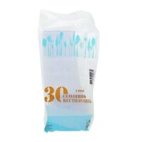 CUILLERES A SOUPE TRANSPARENTES EN PLASTIQUE REUTILISABLE 18CM x30