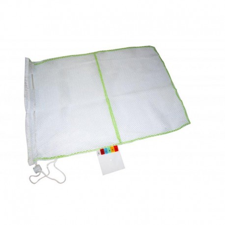Filet de lavage blanc et vert 80x80cm pour bandeau et lavette -unité