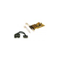 IO Exsys PCI 4x Seriell DB9 (EX-41384) LP inkl. Low-Profile Slotblech