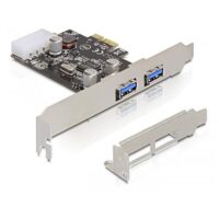 IO Delock PCIe 2 Port USB 3.0 LP inkl. Low-Profile Slotblech