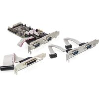 IO Delock PCIe 4x port série RS-232 + 1x parallèle