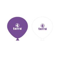 TERRA Luftballons 50 Stück (lila und weiß)