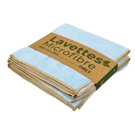 Lavette microfibre 38X38cm recyclée DAILY K GREEN - Lot de 5 – Image 2