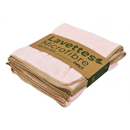 Lavette microfibre 38X38cm recyclée DAILY K GREEN - Lot de 5 – Image 4