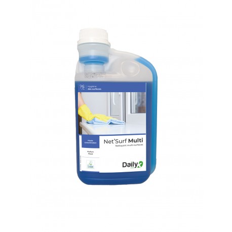 Détergent multi surface écolabel NET'SURF MULTI DAILYK GREEN-Bidon 1L