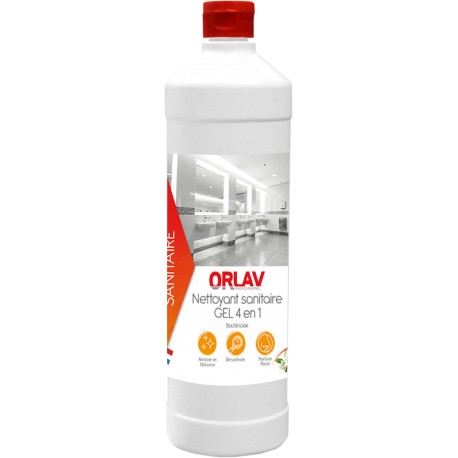 Gel nettoyant détartrant désinfectant sanitaires 4EN1 ORLAV-Bidon 1L