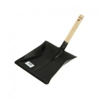 Pelle noire métal laqué 40cm manche bois