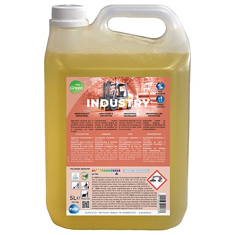 POLGREEN INDUSTRY Dégraissant industriel concentré ecolabel -Bidon 5L