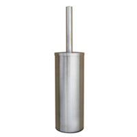 Combiné WC porte-balayette et brosse noire - Inox brossé