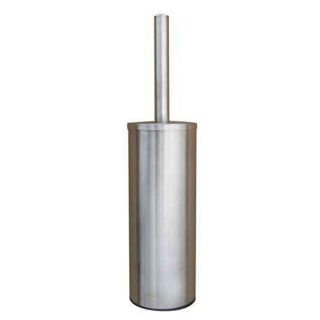 Combiné WC porte-balayette et brosse noire - Inox brossé