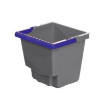 Seau 15L gris avec anse de couleur pour chariot IDEATOP