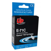 UPRINT CARTOUCHE REMANUFACTUREE EPSON T0712-REMPLACE C13T07124012 CYAN