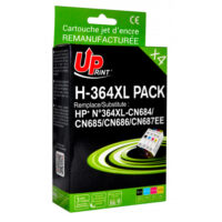 UPRINT PACK 4 CARTOUCHES REMANUFACTUREES HP 364XL-REMPLACE CN684/CN318/CN319/CN320 N/C/M/J