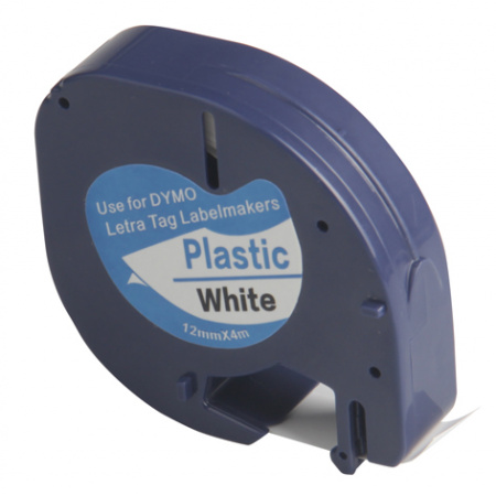 RUBAN POUR ETIQUETEUSE COMPATIBLE AVEC DYMO 91201/S0721610 NOIR SUR BLANC UPRINT – Image 2