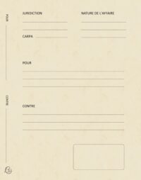 Paquet de 25 dossiers de plaidoirie Pour/Contre carte lustrée 25x32cm - Ivoire