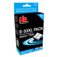 UPRINT PACK 5 CARTOUCHES REMANUFACTUREES EPSON 33XL-REMPLACE C13T33574011 N/PBK/C/M/J