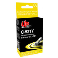 UPRINT CARTOUCHE REMANUFACTUREE CANON CLI521-REMPLACE 2936B001 JAUNE