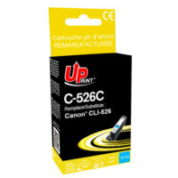 UPRINT CARTOUCHE REMANUFACTUREE CANON CLI526-REMPLACE 4541B001 CYAN