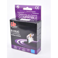 UPRINT CARTOUCHE COMPATIBLE BROTHER L22UXL-REMPLACE LC22U CYAN