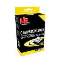UPRINT PACK 5 CARTOUCHES REMANUFACTUREES CANON PGI580/CLI581XXL-REMPLACE 2078C005 N/N/C/M/J