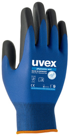 uvex Gants de travail phynomic wet, T. 11, bleu/anthracite