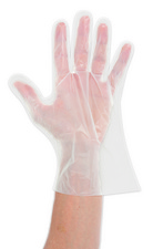 NATURE Star Gants bio "GREEN", en PLA, L, transparent