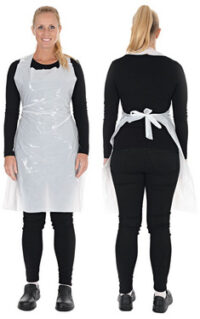 HYGONORM Tablier PE, marqué, 25 microns, blanc