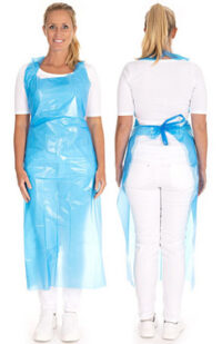 HYGONORM Tablier jetable LDPE, 33 my, gaufré, bleu