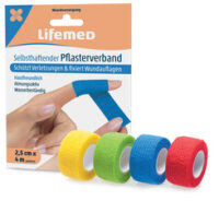 Lifemed Bande cohésive, auto-adhésive, assorti