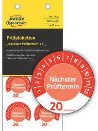 AVERY Zweckform Prüfplaketten "Nächster Prüftermin", blau – Image 2
