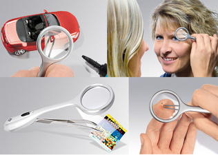 WEDO Pince à épiler avec loupe "Trizette", avec lumière LED – Image 2