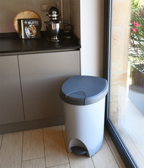 EDA Poubelle à pédale Stepy, 70 L, PP, anthracite – Image 4