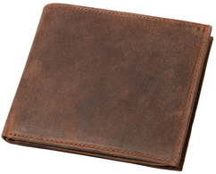 Alassio Portefeuille, format paysage, en cuir, marron