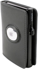 CLICKSAFE Portefeuille SLIM avec logement AirTag, noir