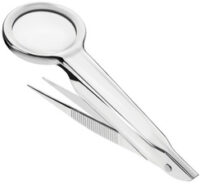 FIRST AID ONLY Pince précelle avec loupe, argent