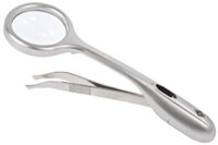 WEDO Pince à épiler avec loupe "Trizette", avec lumière LED